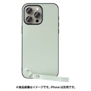 WORK33IP-GN-IP15PM [iPhone 15 Pro Max用 本革ケース ストラップ＆ストラップホール付き アイスグリーン]