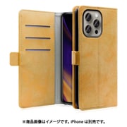 WORK34MAGIP-BN-IP15PM [iPhone 15 Pro Max用 手帳型ケース スタンド機能＆カードポケット＆ベルト付き オータムブラウン]