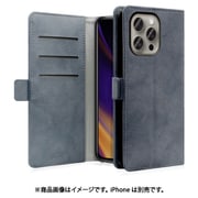 WORK34MAGIP-BU-IP15PM [iPhone 15 Pro Max用 手帳型ケース スタンド機能＆カードポケット＆ベルト付き ウィンターブルー]