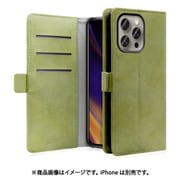 WORK34MAGIP-GN-IP15PM [iPhone 15 Pro Max用 手帳型ケース スタンド機能＆カードポケット＆ベルト付き サマーグリーン]