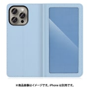 WORK35IP-BU-IP15PM [iPhone 15 Pro Max用 手帳型ケース カスタマイズ機能＆スタンド機能＆カードポケット付き スカイブルー]