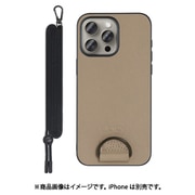 WORK37IP-BN-IP15PM [iPhone 15 Pro Max用 首掛けケース ネックストラップ付き ラテブラウン]