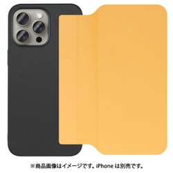 WORK38IP-OG-IP15PM [iPhone 15 Pro Max用 PUレザースマホケース ストラップホール＆カードポケット付き メープルオレンジ]
