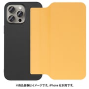 WORK38IP-OG-IP15PM [iPhone 15 Pro Max用 PUレザースマホケース ストラップホール＆カードポケット付き メープルオレンジ]