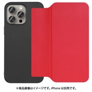 WORK38IP-RD-IP15PM [iPhone 15 Pro Max用 PUレザースマホケース ストラップホール＆カードポケット付き スカーレット]