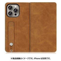 WORK42IP-BN-IP15PM [iPhone 15 Pro Max用 手帳型ケース スタンド機能＆カードポケット付き サンドブラウン]