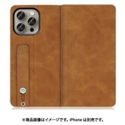 WORK42IP-BN-IP15PM [iPhone 15 Pro Max用 手帳型ケース スタンド機能＆カードポケット付き サンドブラウン]