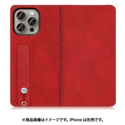 WORK42IP-RD-IP15PM [iPhone 15 Pro Max用 手帳型ケース スタンド機能＆カードポケット付き ロイヤルレッド]