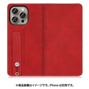 WORK42IP-RD-IP15PM [iPhone 15 Pro Max用 手帳型ケース スタンド機能＆カードポケット付き ロイヤルレッド]
