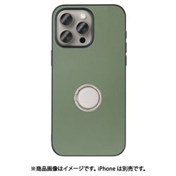 WORK48IP-GN-IP15PM [iPhone 15 Pro Max用 本革ケース スタンド機能＆ストラップホール付き ホーリーグリーン]