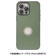 WORK48IP-GN-IP15PM [iPhone 15 Pro Max用 本革ケース スタンド機能＆ストラップホール付き ホーリーグリーン]