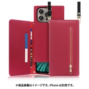 WORK50IP-RS-IP15PM [iPhone 15 Pro Max用 手帳型ケース ロングストラップ＆カードポケット付き ダスティローズ]