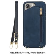 WORK54IP-BU-IP15PM [iPhone 15 Pro Max用 背面型スマホショルダーケース ロングストラップ＆カードポケット付き クラシックブルー]