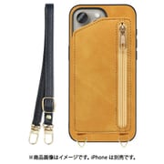 WORK54IP-YL-IP15PM [iPhone 15 Pro Max用 背面型スマホショルダーケース ロングストラップ＆カードポケット付き ゴールデンイエロー]