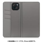 WORK13IP-NEWGY-IP15PS [iPhone 15 Plus用 手帳型ケース スタンド機能＆カードポケット付き グレー]