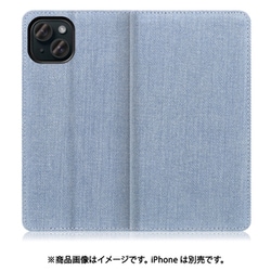 WORK17IP-LTBU-IP15PS [iPhone 15 Plus用 手帳型ケース スタンド機能＆カードポケット付き ライトブルー]