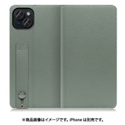 WORK23IP-DG-IP15PS [iPhone 15 Plus用 手帳型ケース スタンド機能＆カードポケット付き ダルグリーン]