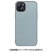 WORK25IP-BU-IP15PS [iPhone 15 Plus用 本革ケース ストラップホール付き スカイブルー]