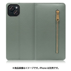 WORK27IP-DG-IP15PS [iPhone 15 Plus用 手帳型ケース スタンド機能＆カードポケット付き ダルグリーン]