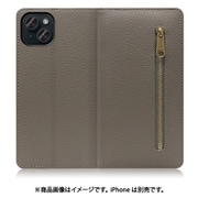 WORK27IP-GB-IP15PS [iPhone 15 Plus用 手帳型ケース スタンド機能＆カードポケット付き グレージュ]