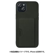 WORK28IP-EG-IP15PS [iPhone 15 Plus用 PUレザーケース カードポケット＆ストラップホール付き エバーグリーン]
