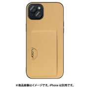 WORK28IP-GD-IP15PS [iPhone 15 Plus用 PUレザーケース カードポケット＆ストラップホール付き ゴールド]