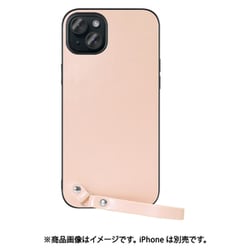 WORK33IP-PK-IP15PS [iPhone 15 Plus用 本革ケース ストラップ＆ストラップホール付き ピーチピンク]