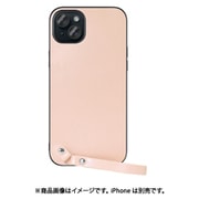WORK33IP-PK-IP15PS [iPhone 15 Plus用 本革ケース ストラップ＆ストラップホール付き ピーチピンク]