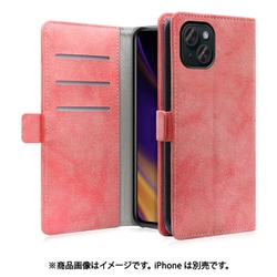 WORK34MAGIP-PK-IP15PS [iPhone 15 Plus用 手帳型ケース スタンド機能＆カードポケット＆ベルト付き スプリングピンク]