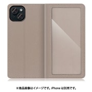 WORK35IP-GB-IP15PS [iPhone 15 Plus用 手帳型ケース カスタマイズ機能＆スタンド機能＆カードポケット付き グレージュ]