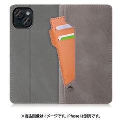 WORK36IP-GY-IP15PS [iPhone 15 Plus用 手帳型ケース スタンド機能＆カードホルダー付き エレファントグレー]