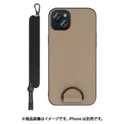 WORK37IP-BN-IP15PS [iPhone 15 Plus用 首掛けケース ネックストラップ付き ラテブラウン]