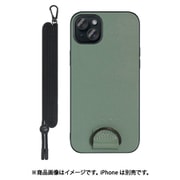 WORK37IP-GN-IP15PS [iPhone 15 Plus用 首掛けケース ネックストラップ付き ホーリーグリーン]