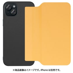 WORK38IP-OG-IP15PS [iPhone 15 Plus用 PUレザースマホケース ストラップホール＆カードポケット付き メープルオレンジ]
