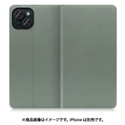 WORK47IP-DG-IP15PS [iPhone 15 Plus用 手帳型ケース スタンド機能＆カードポケット付き ダルグリーン]