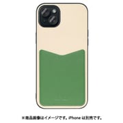 WORK49IP-CMGN-IP15PS [iPhone 15 Plus用 PUレザーケース ストラップホール＆カードポケット付き クリームグリーン]