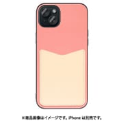 WORK49IP-PKCM-IP15PS [iPhone 15 Plus用 PUレザーケース ストラップホール＆カードポケット付き ピンククリーム]