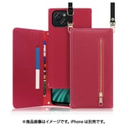 WORK50IP-RS-IP15PS [iPhone 15 Plus用 手帳型ケース ロングストラップ＆カードポケット付き ダスティローズ]