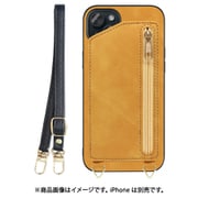 WORK54IP-YL-IP15PS [iPhone 15 Plus用 背面型スマホショルダーケース ロングストラップ＆カードポケット付き ゴールデンイエロー]