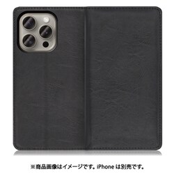 WORK10IP-BK-IP15PRO [iPhone 15 Pro用 手帳型ケース スタンド機能＆カードポケット付き ブラック]