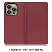 WORK10IP-RD-IP15PRO [iPhone 15 Pro用 手帳型ケース スタンド機能＆カードポケット付き ワインレッド]