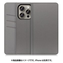 WORK13IP-NEWGY-IP15PRO [iPhone 15 Pro用 手帳型ケース スタンド機能＆カードポケット付き グレー]