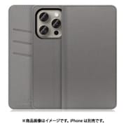 WORK13IP-NEWGY-IP15PRO [iPhone 15 Pro用 手帳型ケース スタンド機能＆カードポケット付き グレー]