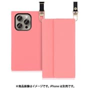 WORK22IP-PK-IP15PRO [iPhone 15 Pro用 手帳型ケース ロングストラップ＆カードポケット付き ピンク]