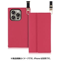 WORK22IP-RS-IP15PRO [iPhone 15 Pro用 手帳型ケース ロングストラップ＆カードポケット付き ダスティローズ]