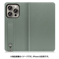 WORK23IP-DG-IP15PRO [iPhone 15 Pro用 手帳型ケース スタンド機能＆カードポケット付き ダルグリーン]