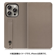 WORK23IP-GB-IP15PRO [iPhone 15 Pro用 手帳型ケース スタンド機能＆カードポケット付き グレージュ]