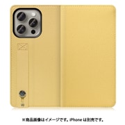 WORK23IP-YL-IP15PRO [iPhone 15 Pro用 手帳型ケース スタンド機能＆カードポケット付き ジャスミンイエロー]