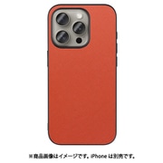 WORK24IP-OG-IP15PRO [iPhone 15 Pro用 PUレザーケース ストラップホール付き オレンジ]