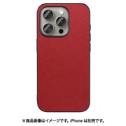 WORK24IP-RD-IP15PRO [iPhone 15 Pro用 PUレザーケース ストラップホール付き レッド]
